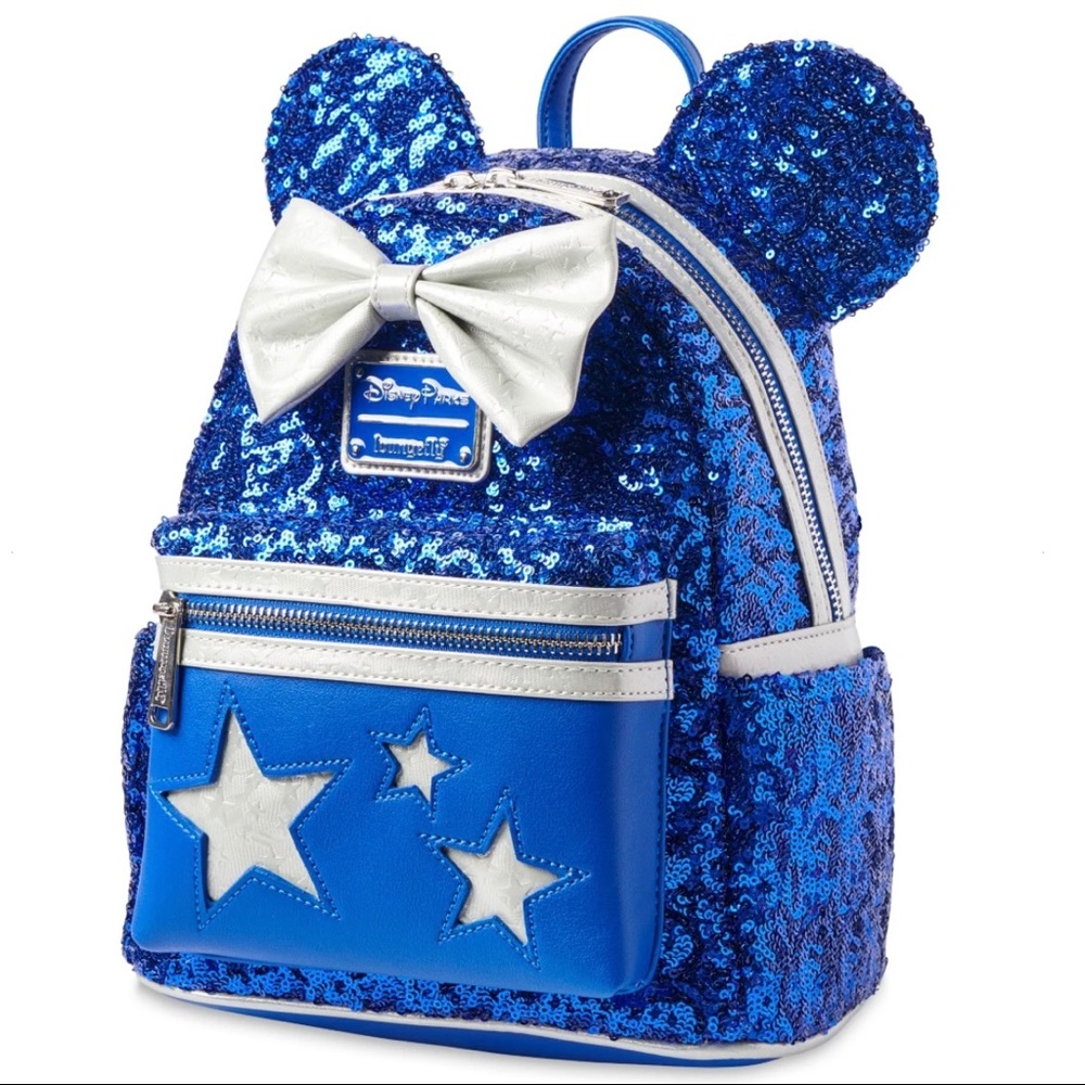 Loungefly Minnie Mouse Wishes Sequined Backpack! Disney Make A Wish! - Picture 2 of 10